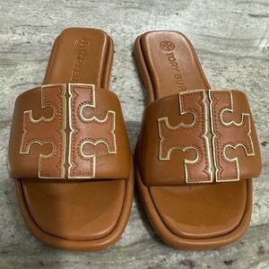 Tory Burch double t slides